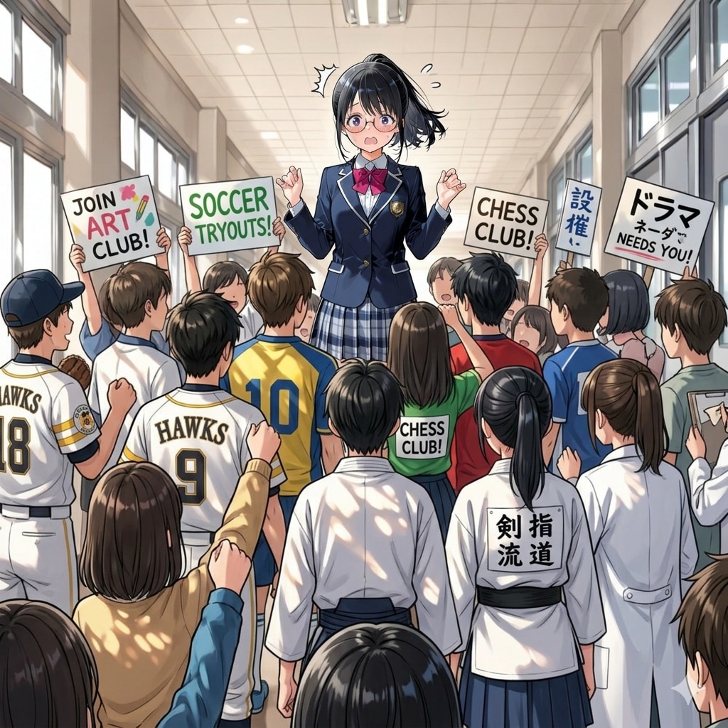 部活勧誘される楓ちゃん