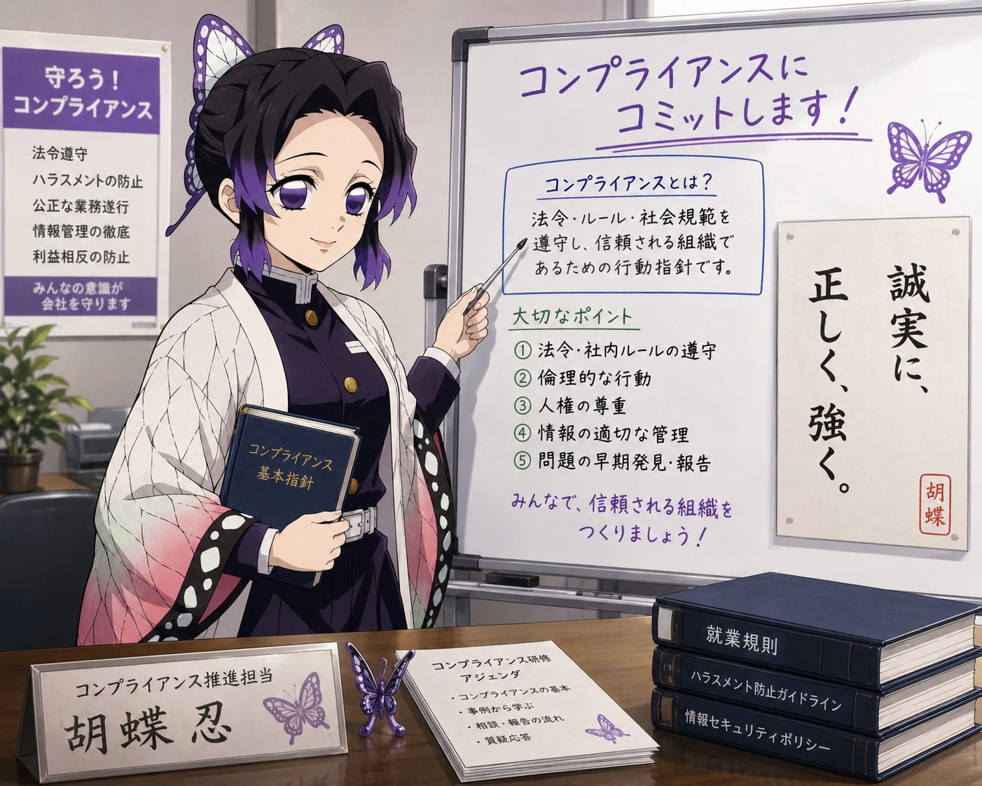 (多重コンボ)5.「こ」→「コンプライアンス問題にコミットする胡蝶忍」たろう