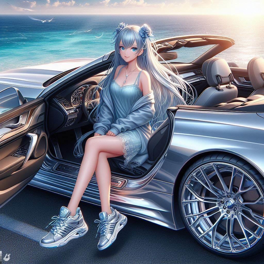 【習作】オープンカーとお嬢様