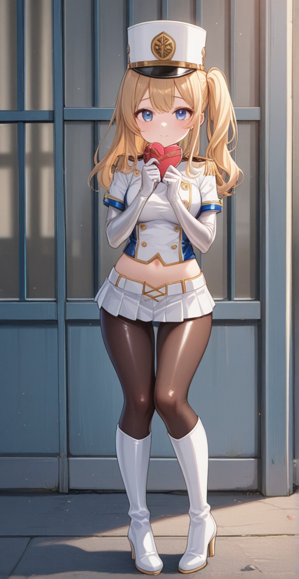 カラーガードコスでバレンタイン・・・