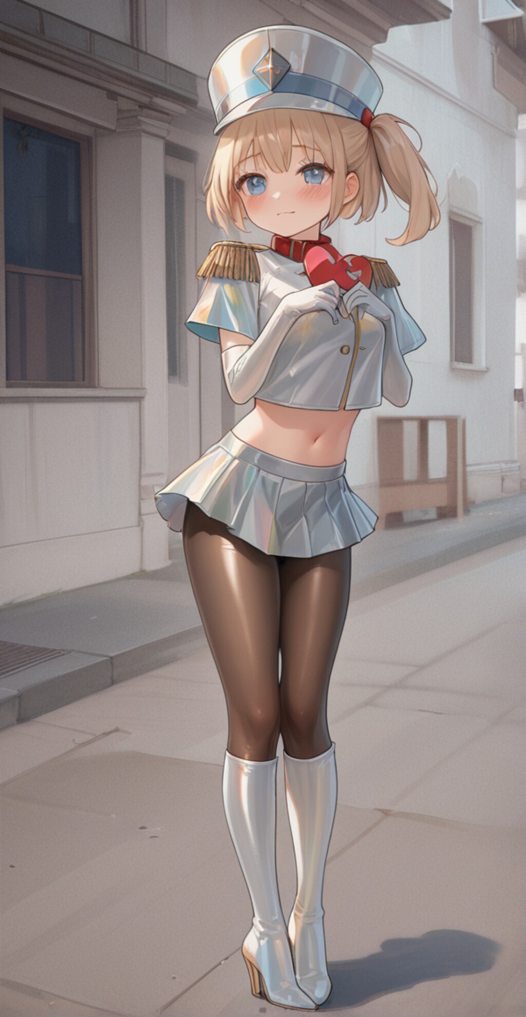 カラーガードコスでバレンタイン・・・