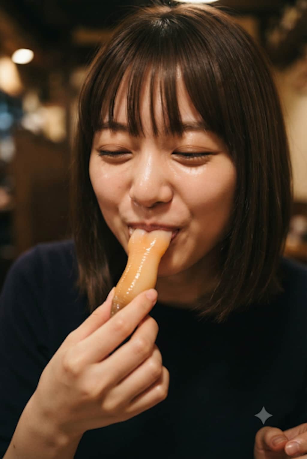 ミル貝を味わう美女3