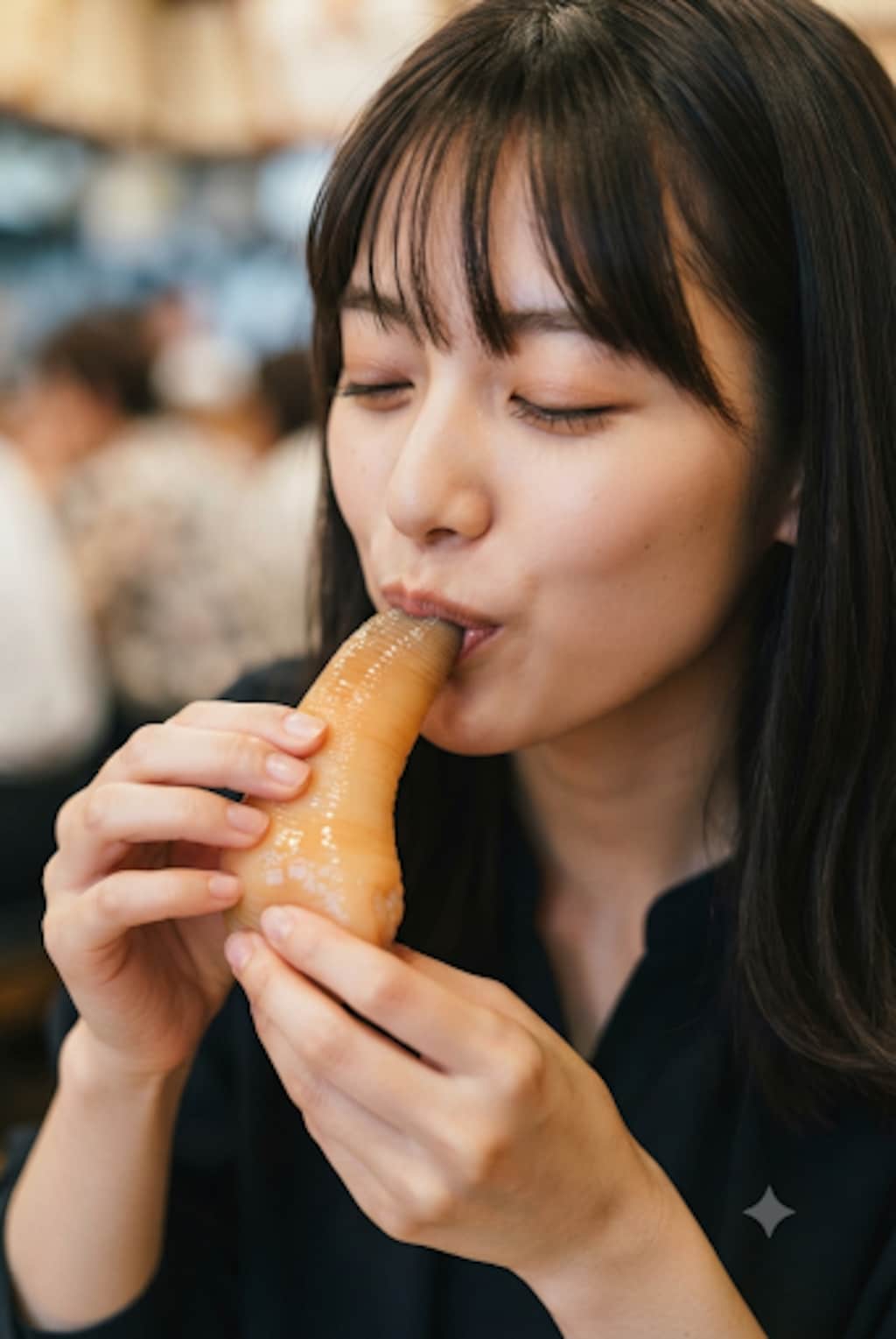 ミル貝を味わう美女3
