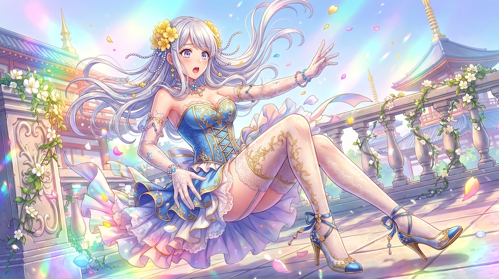 蒼金花冠の麗影