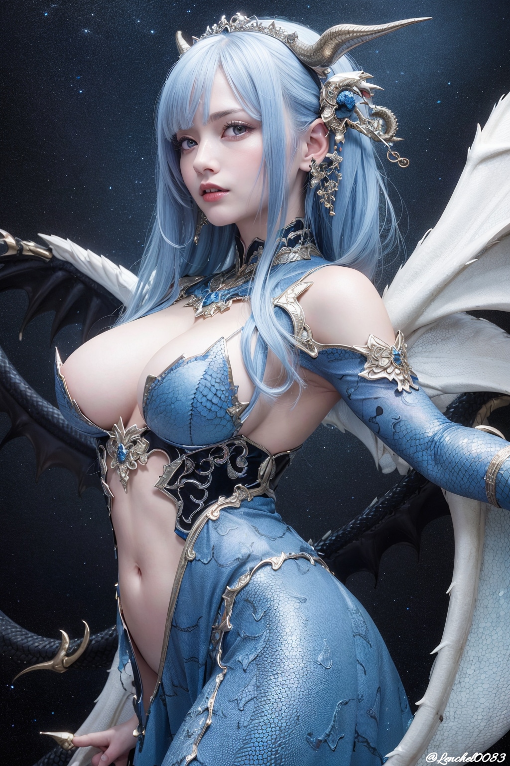 ブルードラゴン娘