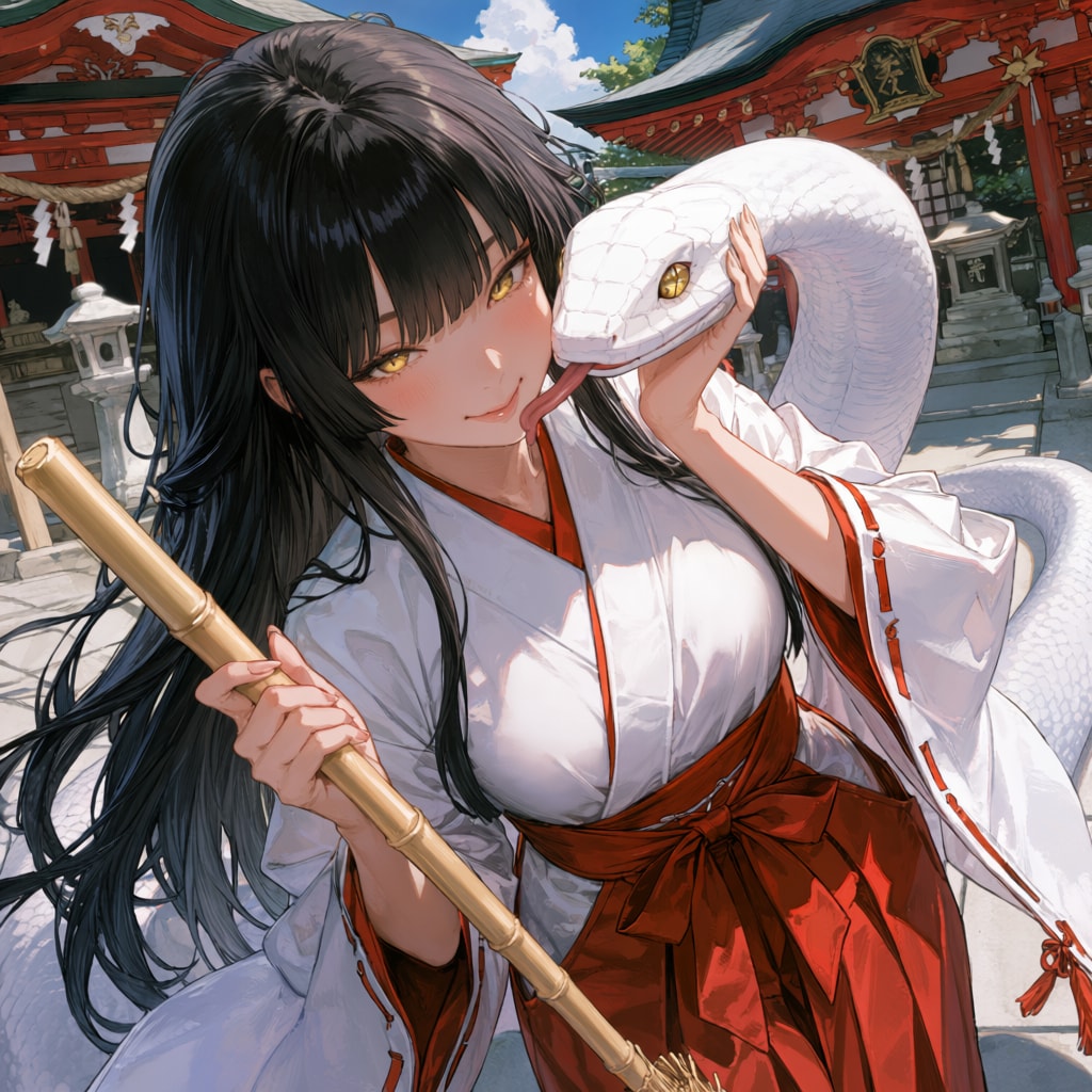 巫女と白蛇神
