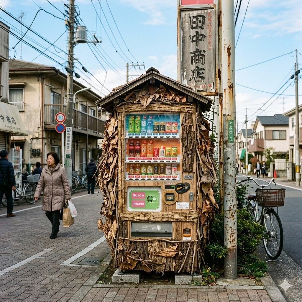 蓑虫の自販機