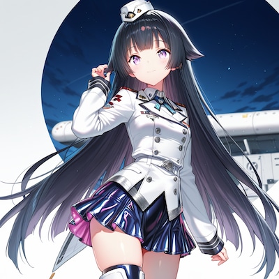 軍服風制服少女