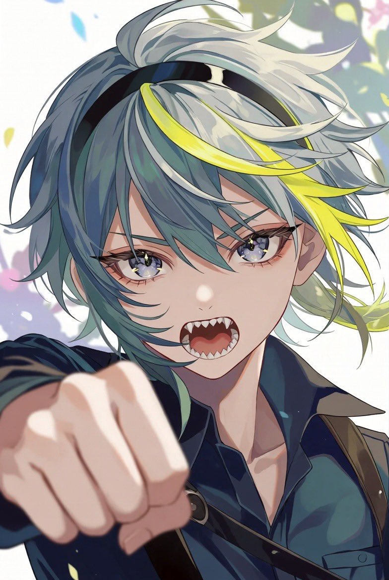 カチューシャつけた男の子