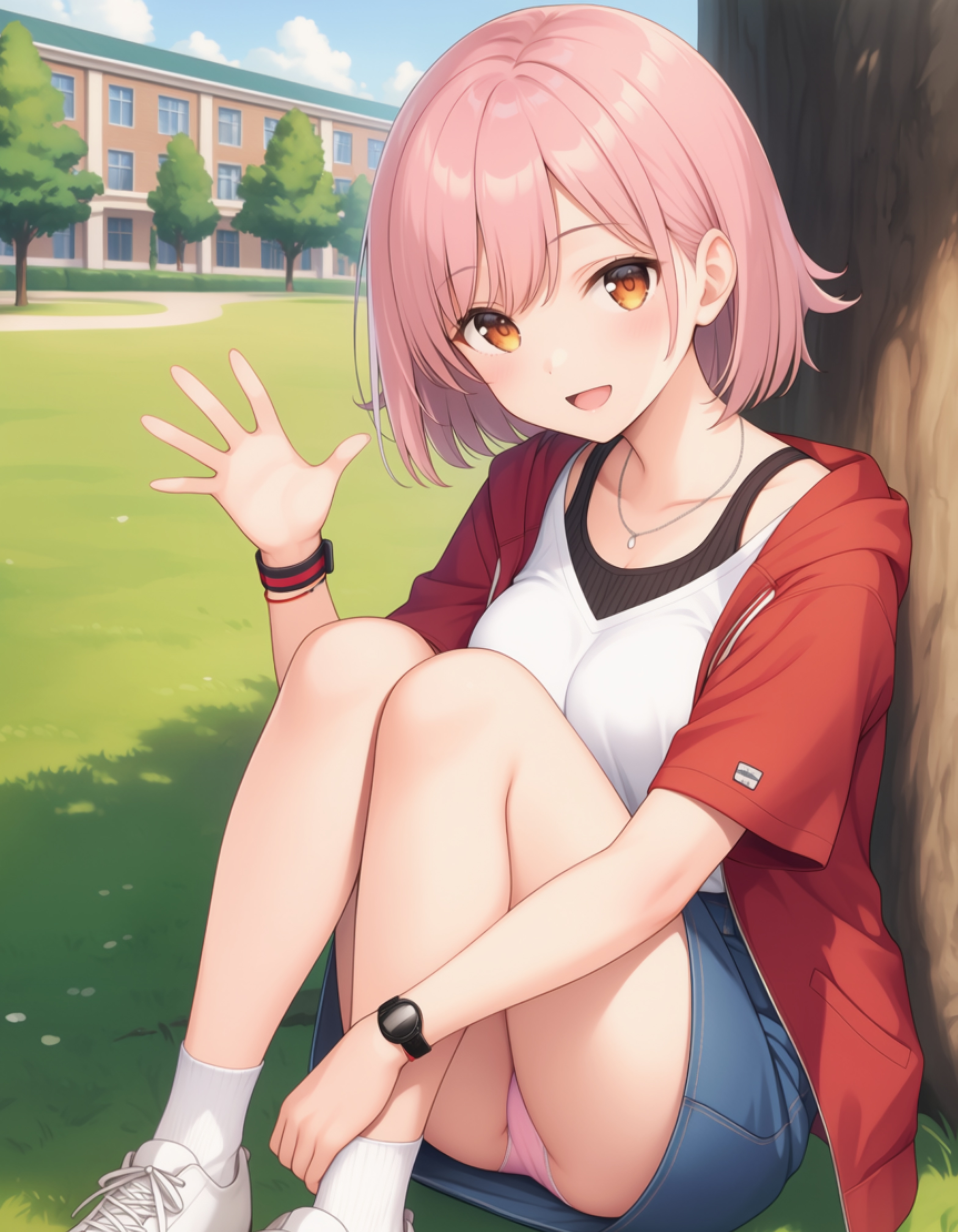 「やっほー！ 隣、空いてるよ？」