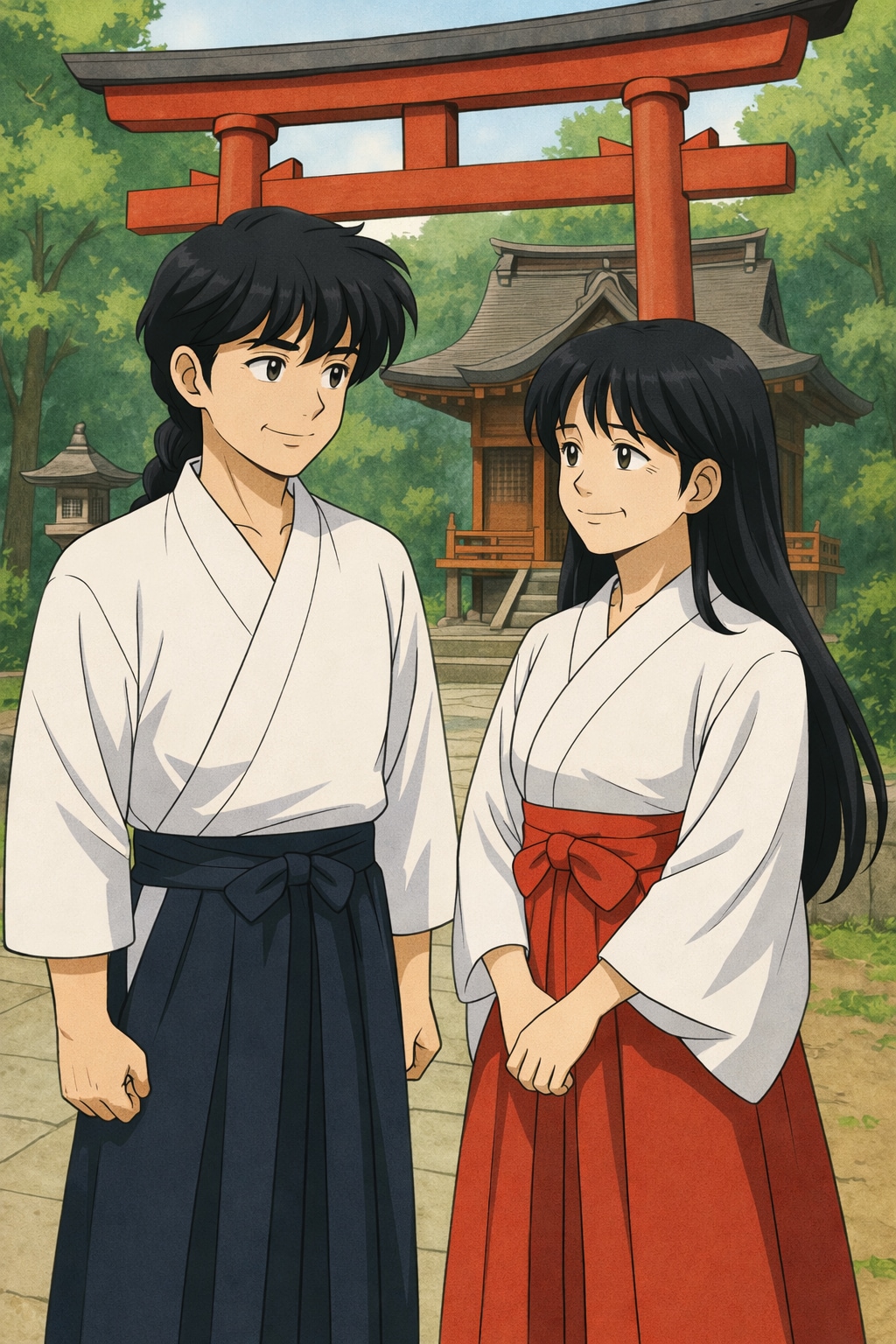 火野神社宮司と巫女２ | の人気AIイラスト・グラビア