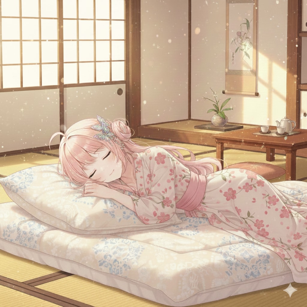 お休み中のピンク髪ちゃん | の人気AIイラスト・グラビア