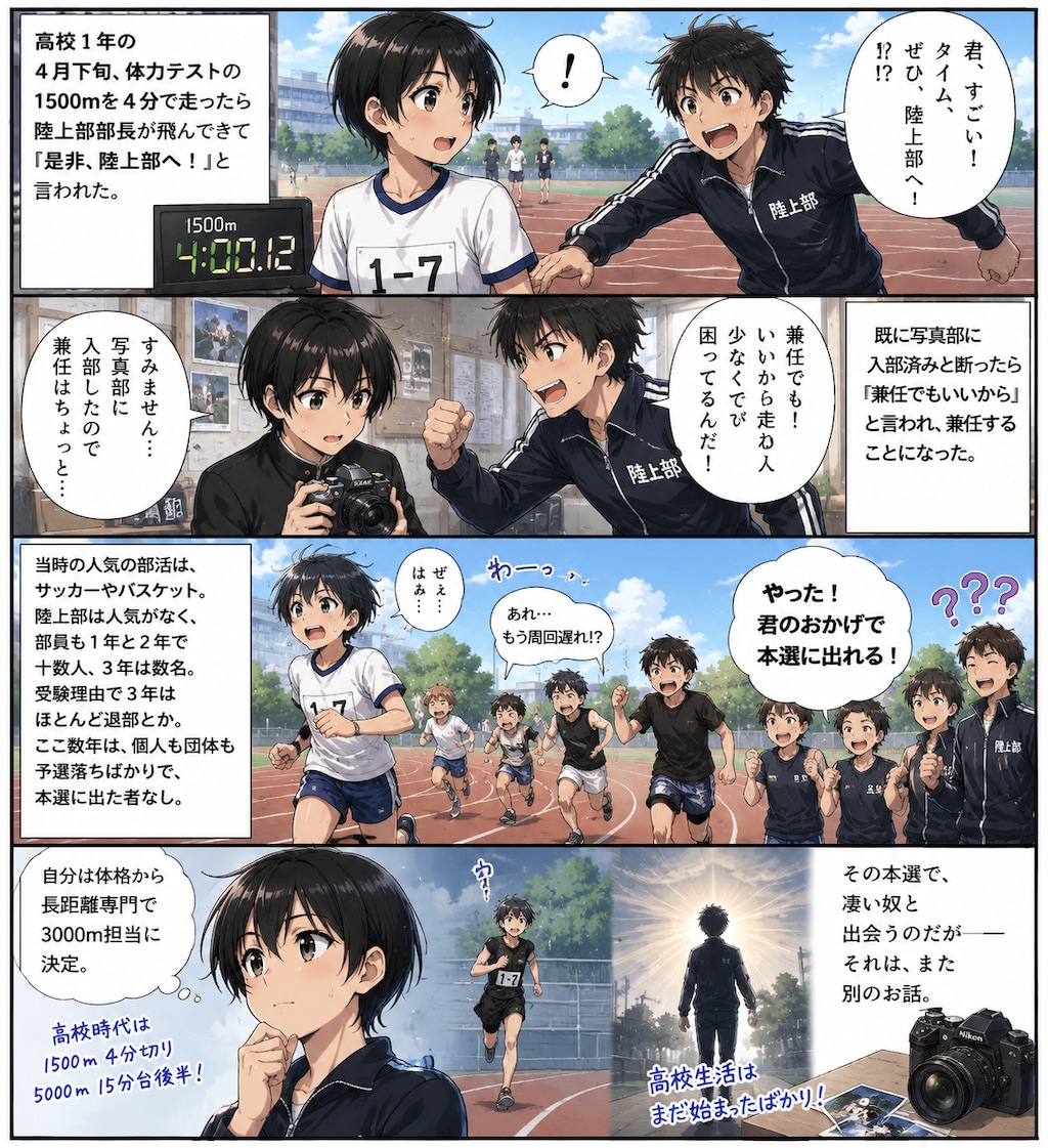 新城　優の黒歴史③、③その2　「陸上部兼任」及び「それでも、写真部は辞めなかった」の件
