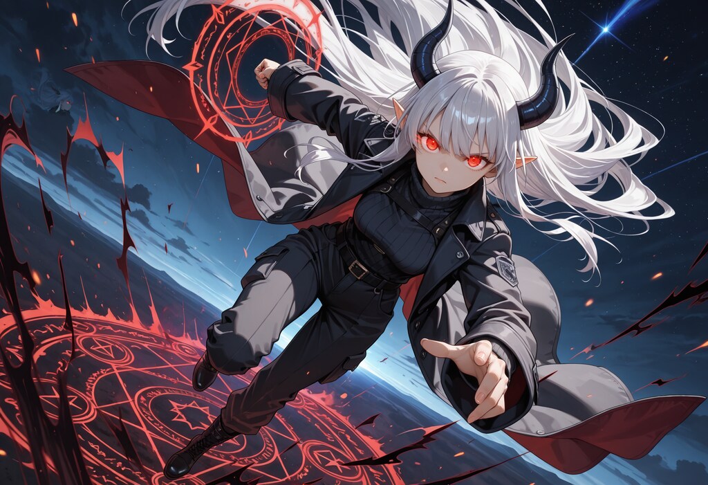 躍動銀髪竜姫さん