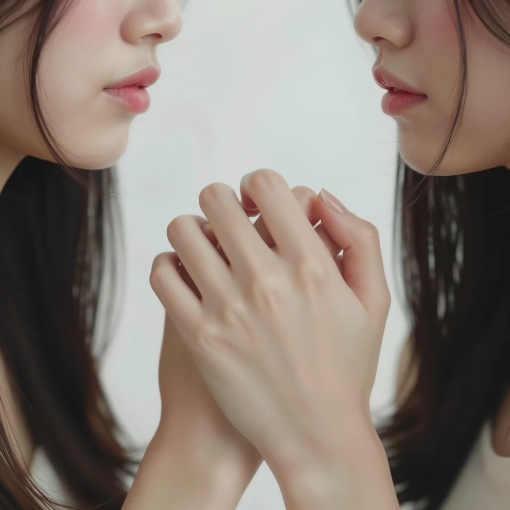 手と手を合わせて幸せ