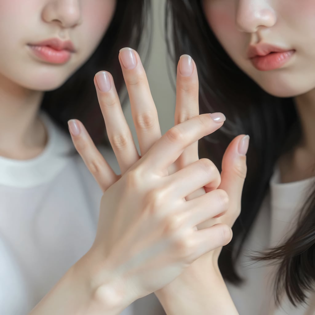 手と手を合わせて幸せ
