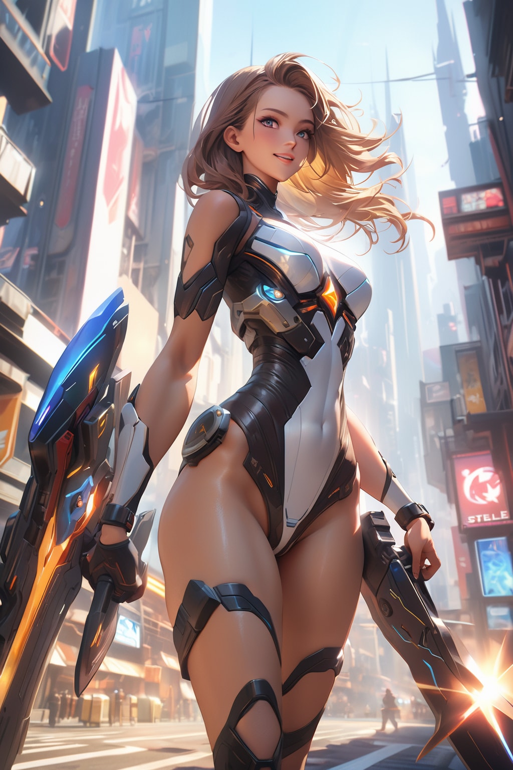 街なかのサイボーグ美女 | の人気AIイラスト・グラビア