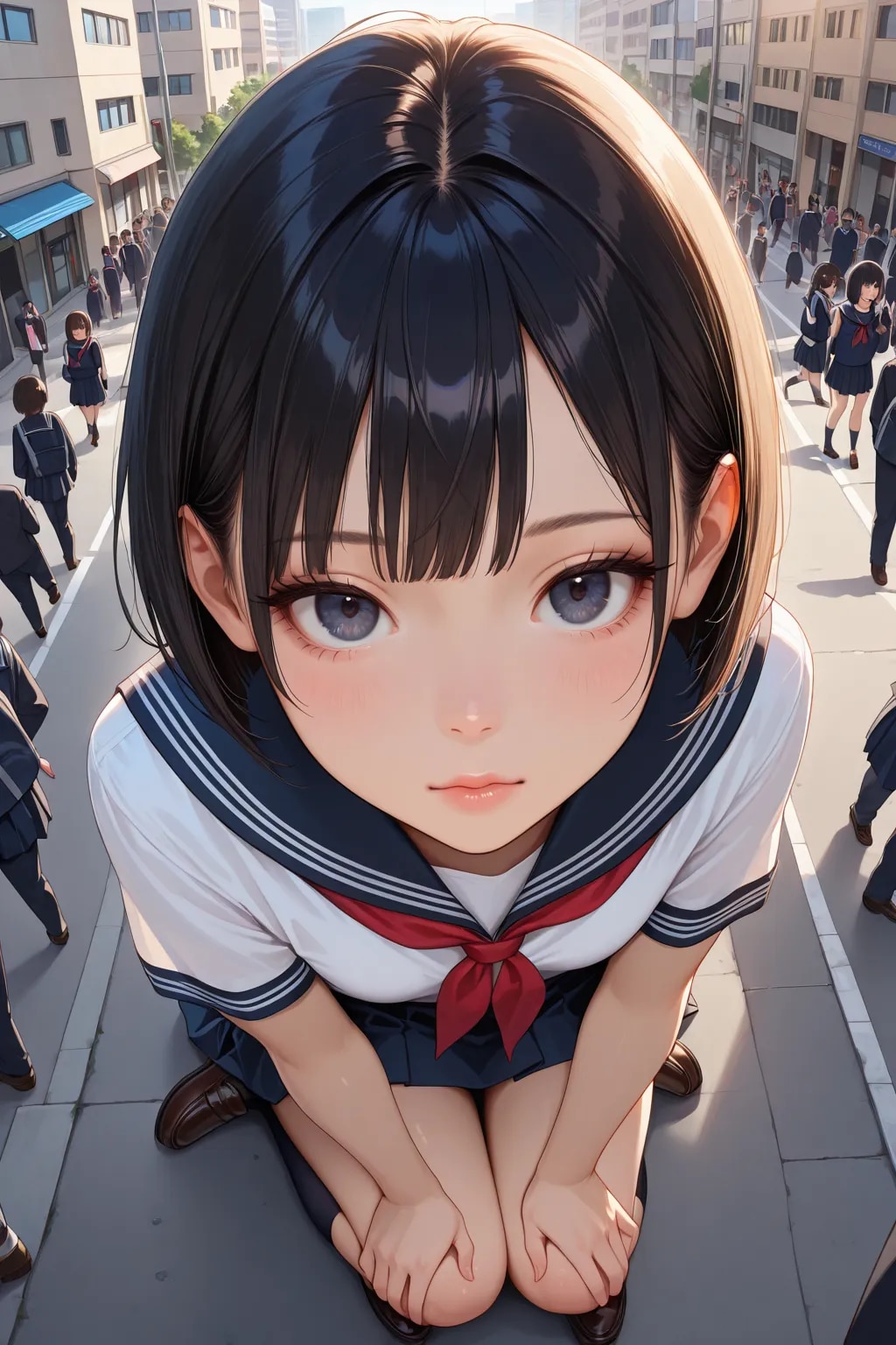 おはよう大女子高生(座り編)