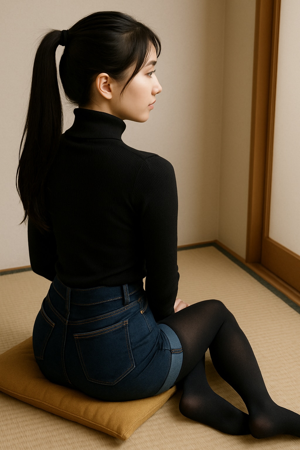 ショートパンツが似合うクールな女性