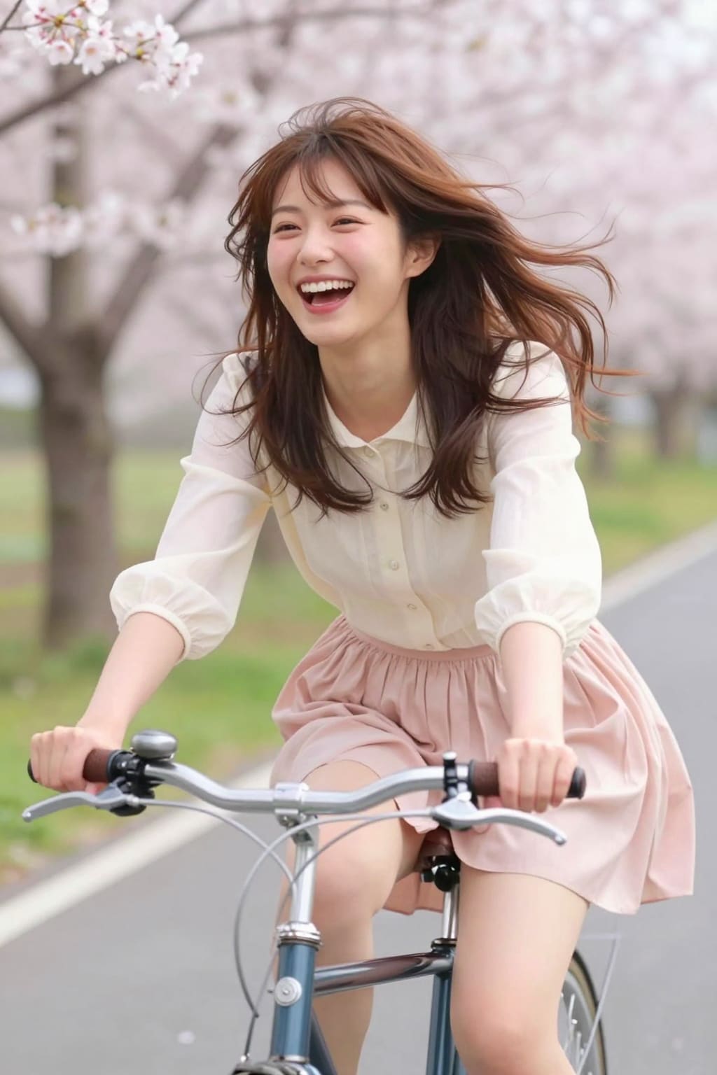 自転車で猛ダッシュ♡