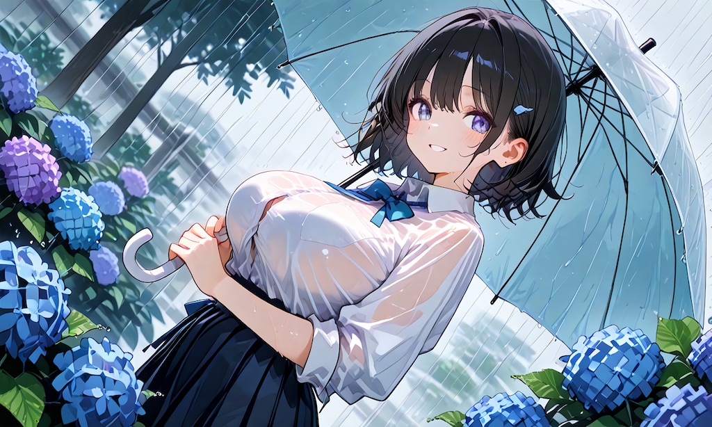 雨の中で待ち合わせ