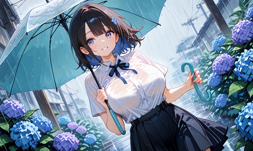 雨の中で待ち合わせ