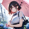 雨の中で待ち合わせ 2枚目