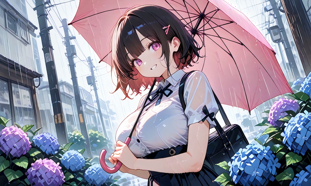 雨の中で待ち合わせ