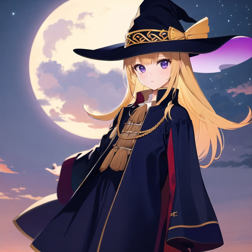 月夜にあった小さな魔女