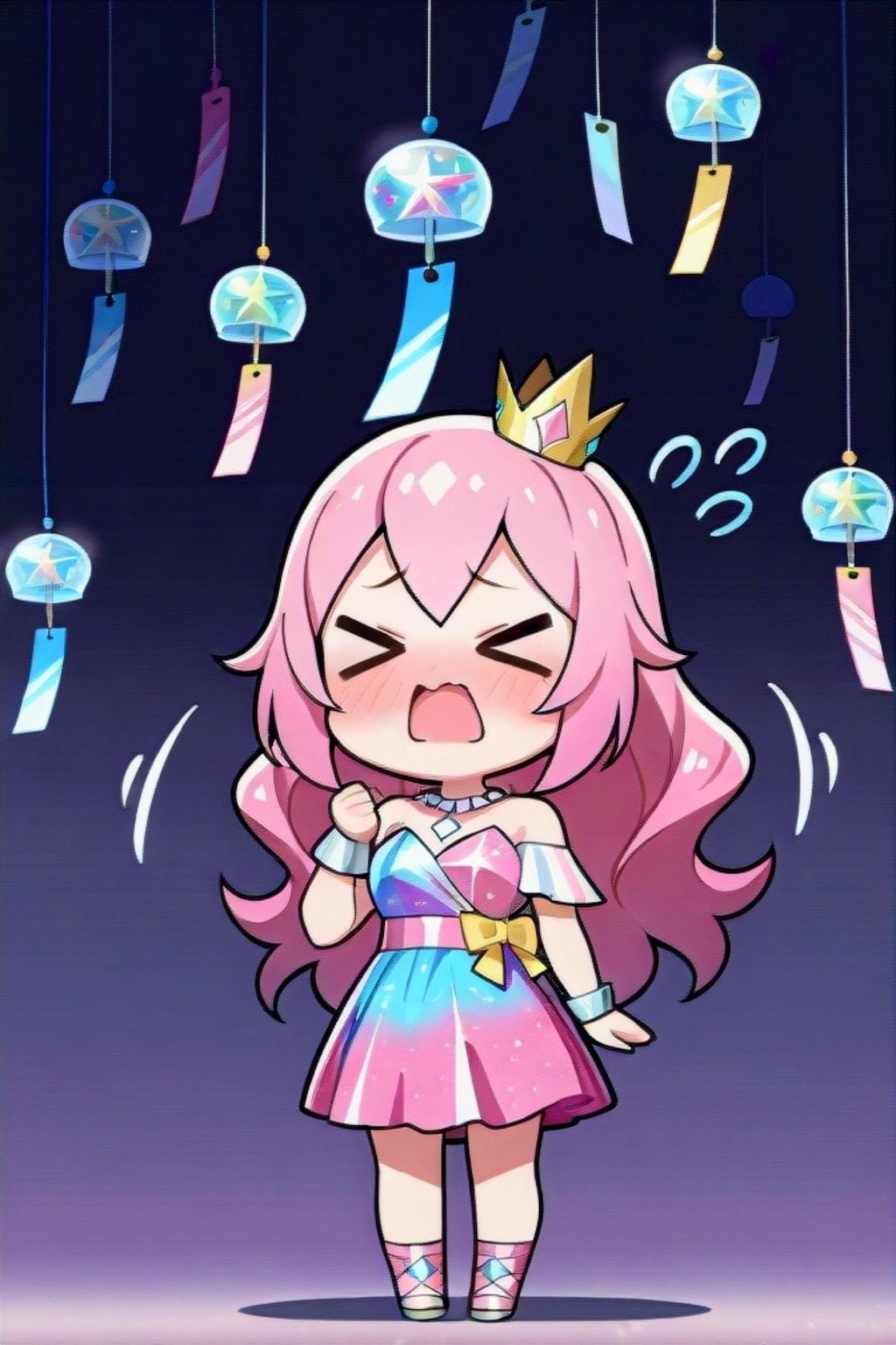 風鈴のピンク髪ちゃん