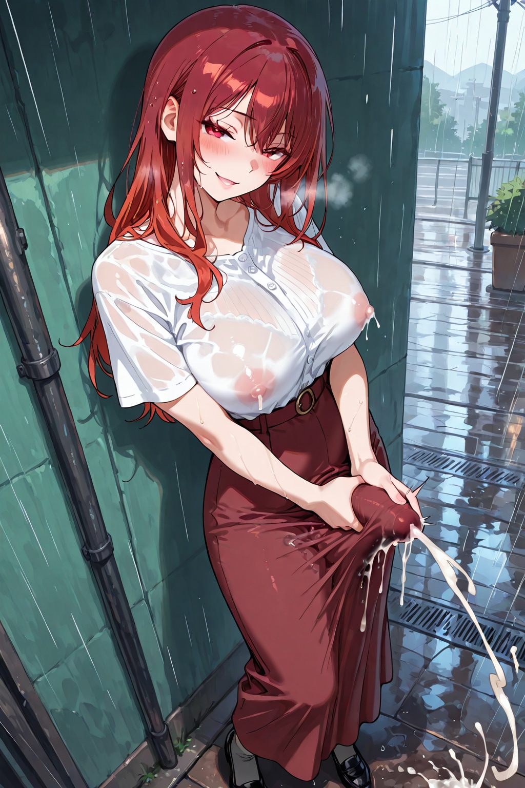 Soaked and Aroused in rain