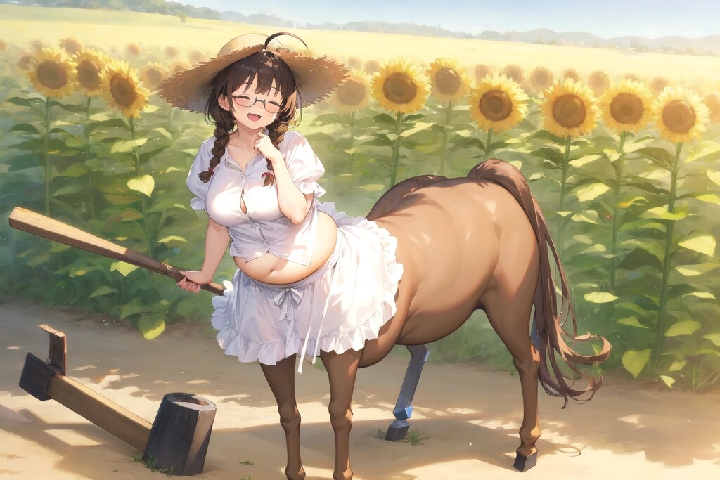 ごっつい得物とケンタウロスすみかちゃんの素敵な笑顔