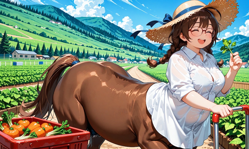 ごっつい得物とケンタウロスすみかちゃんの素敵な笑顔