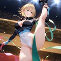 金髪ショート新体操美少女 2枚目