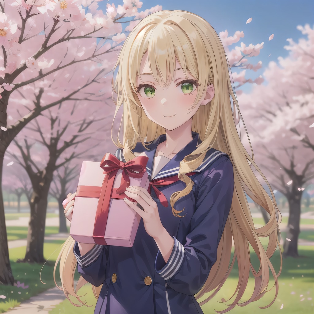 金髪ロングでセーラー服の少女１７