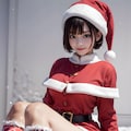 そりに乗ってノリノリです 4枚目