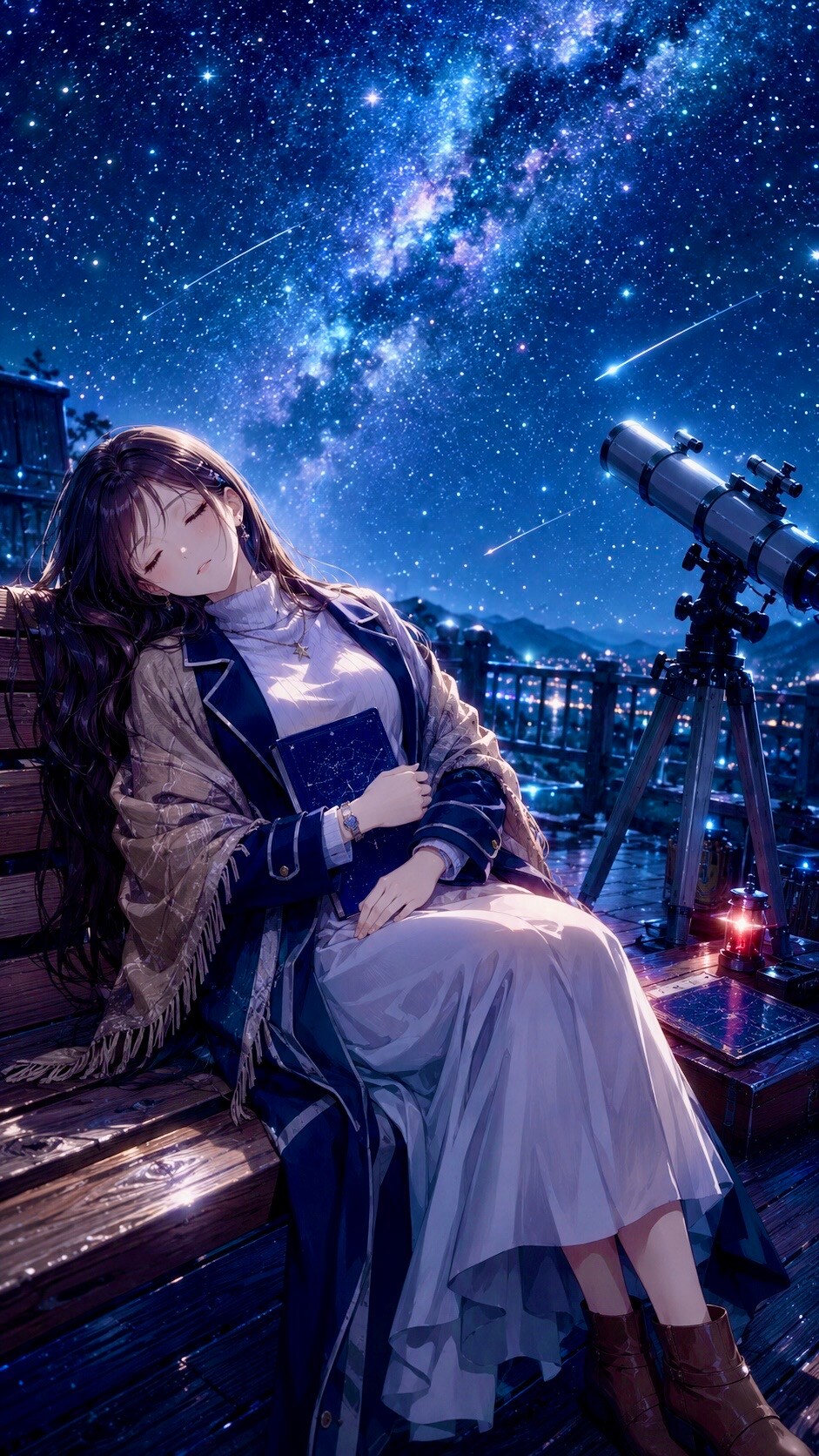 星空の展望台で眠る天文学者
