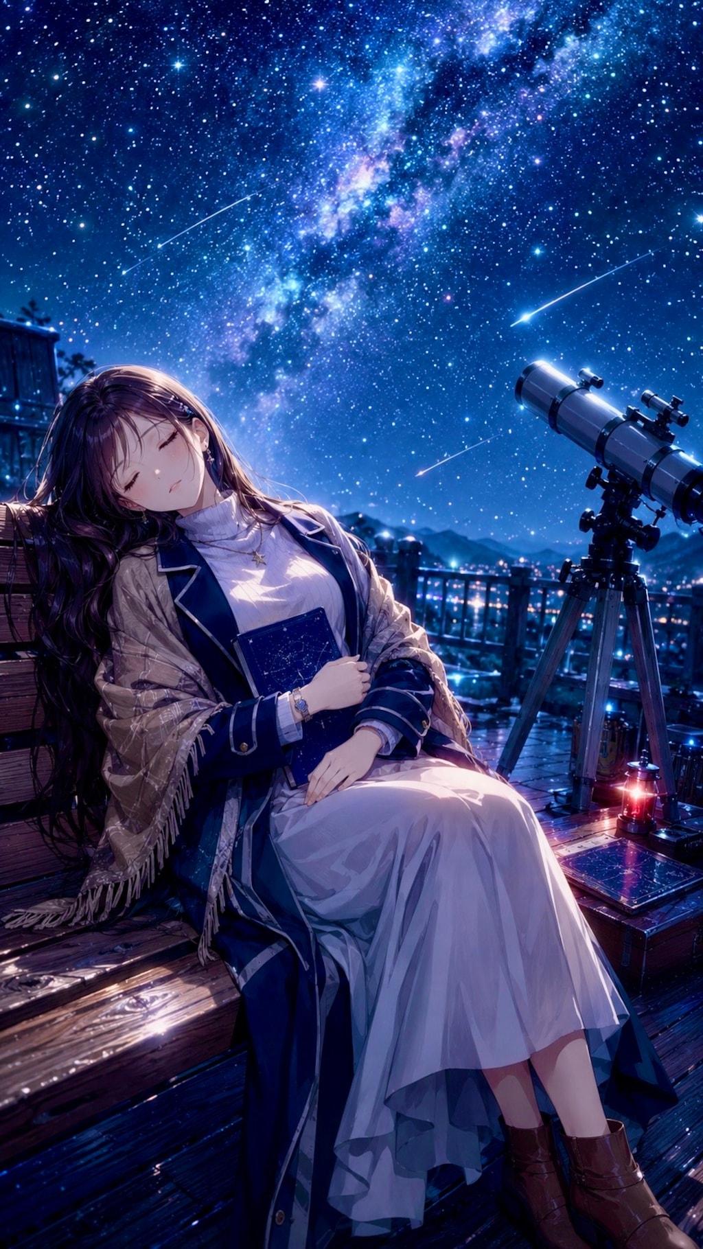 星空の展望台で眠る天文学者