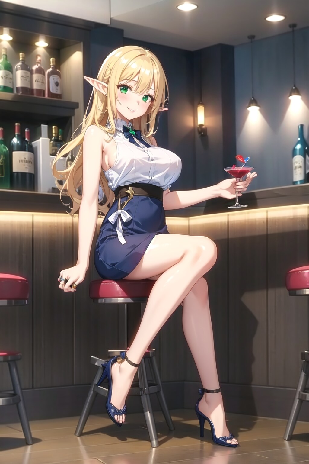 美女とバーカウンター企画作品です