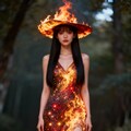 炎のドレスを纏った女性 2枚目