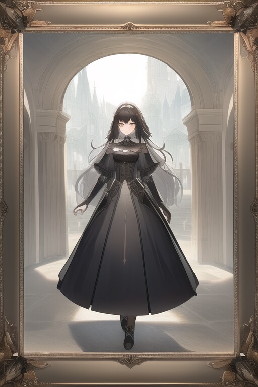 魔女の肖像画と碑文