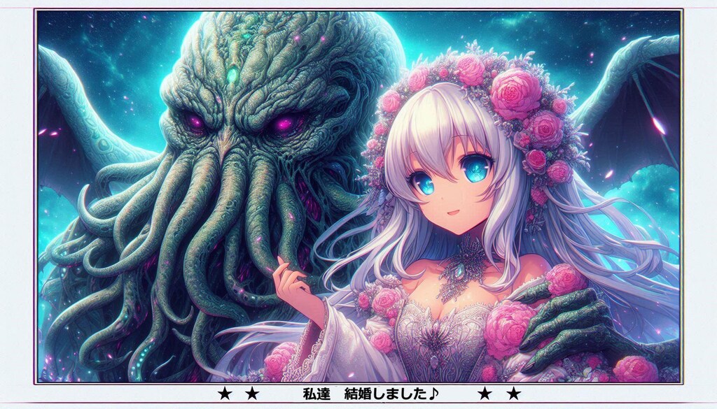 終末世界のベストカップル誕生♪・・あの邪神達と人間の美少女達が運命的な出会いと恋・・そして結婚♪・・新たな生命も産まれる♪