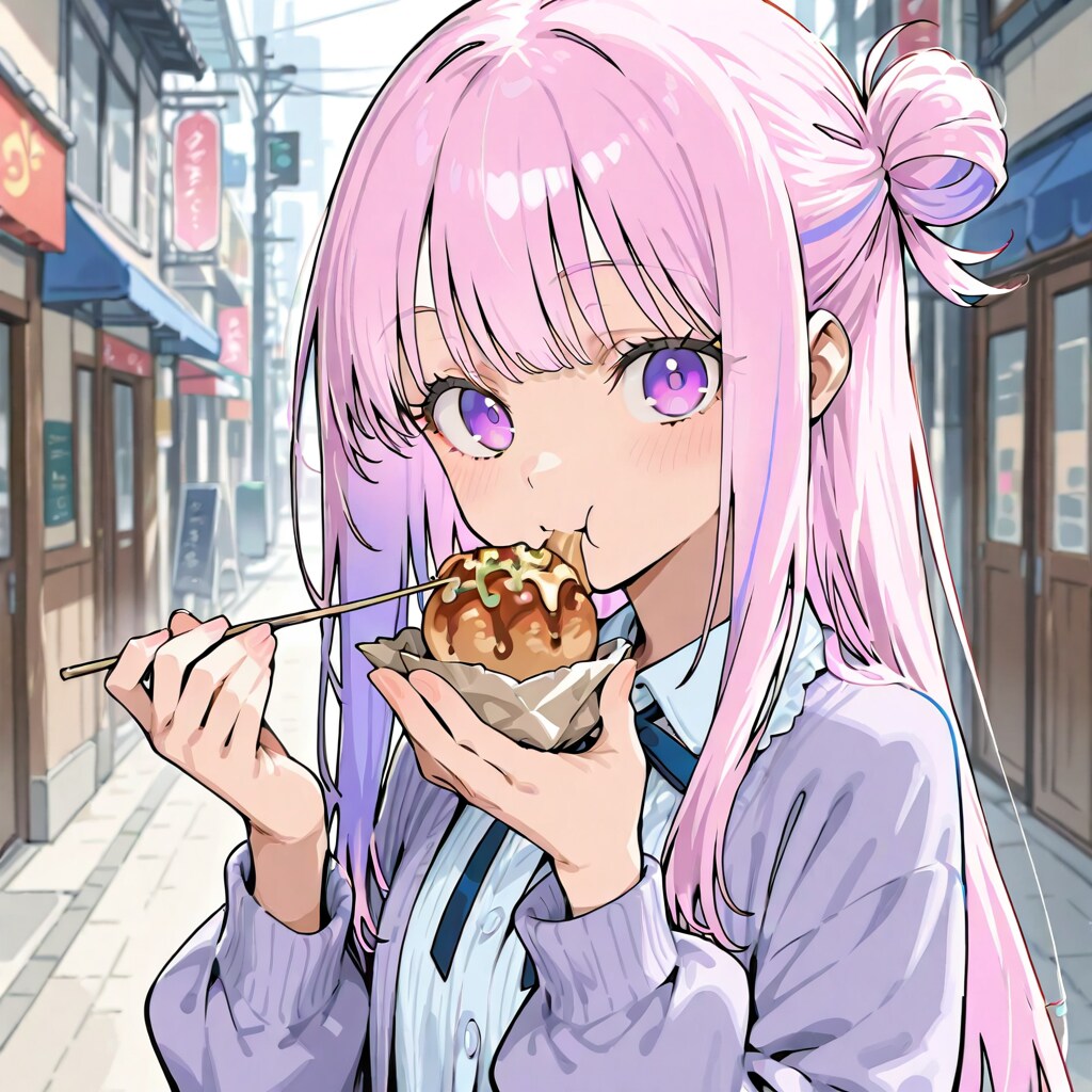 ねむちゃん076～特大たこ焼きを頬張る～