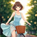 ピクセルちゃんと自転車3 4枚目