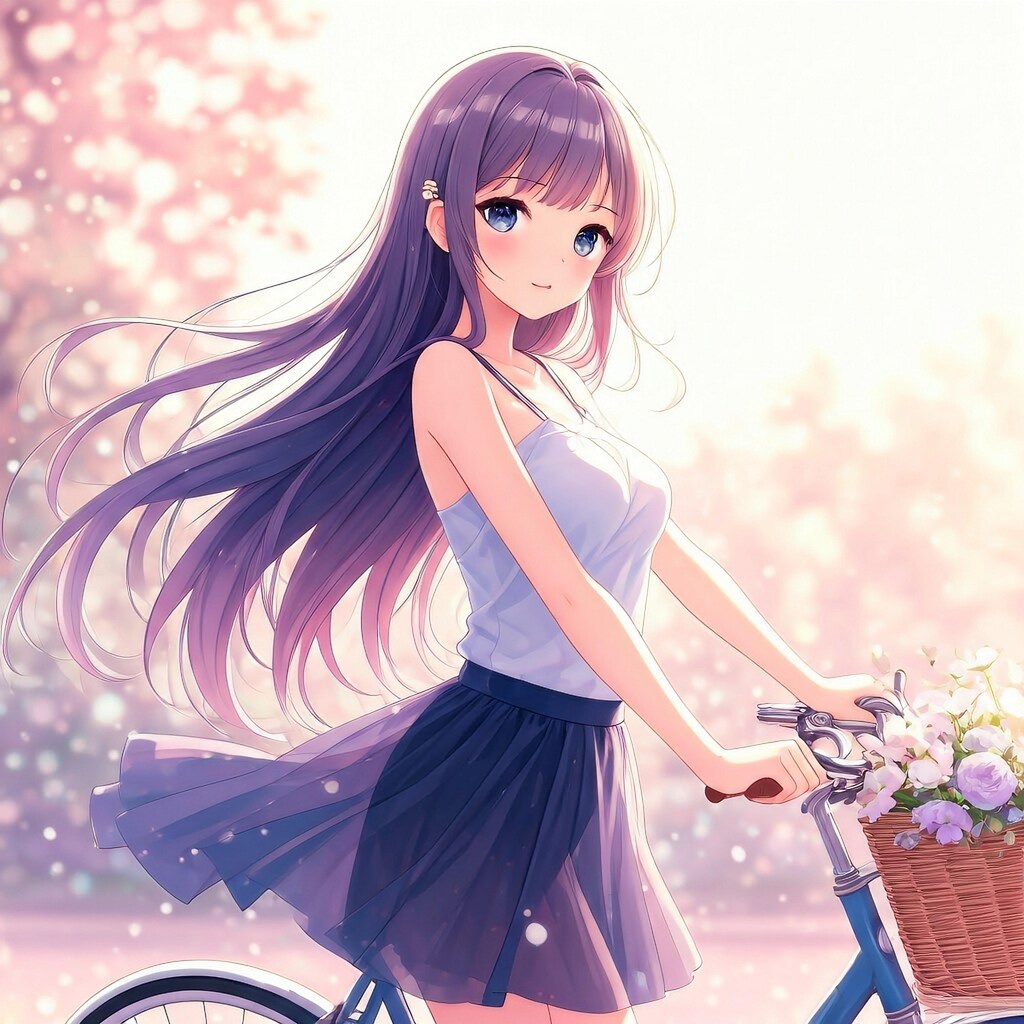 ピクセルちゃんと自転車3