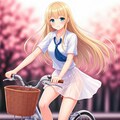 ピクセルちゃんと自転車3 5枚目
