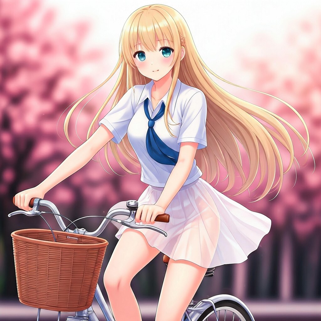 ピクセルちゃんと自転車3
