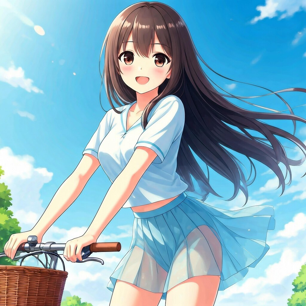 ピクセルちゃんと自転車3