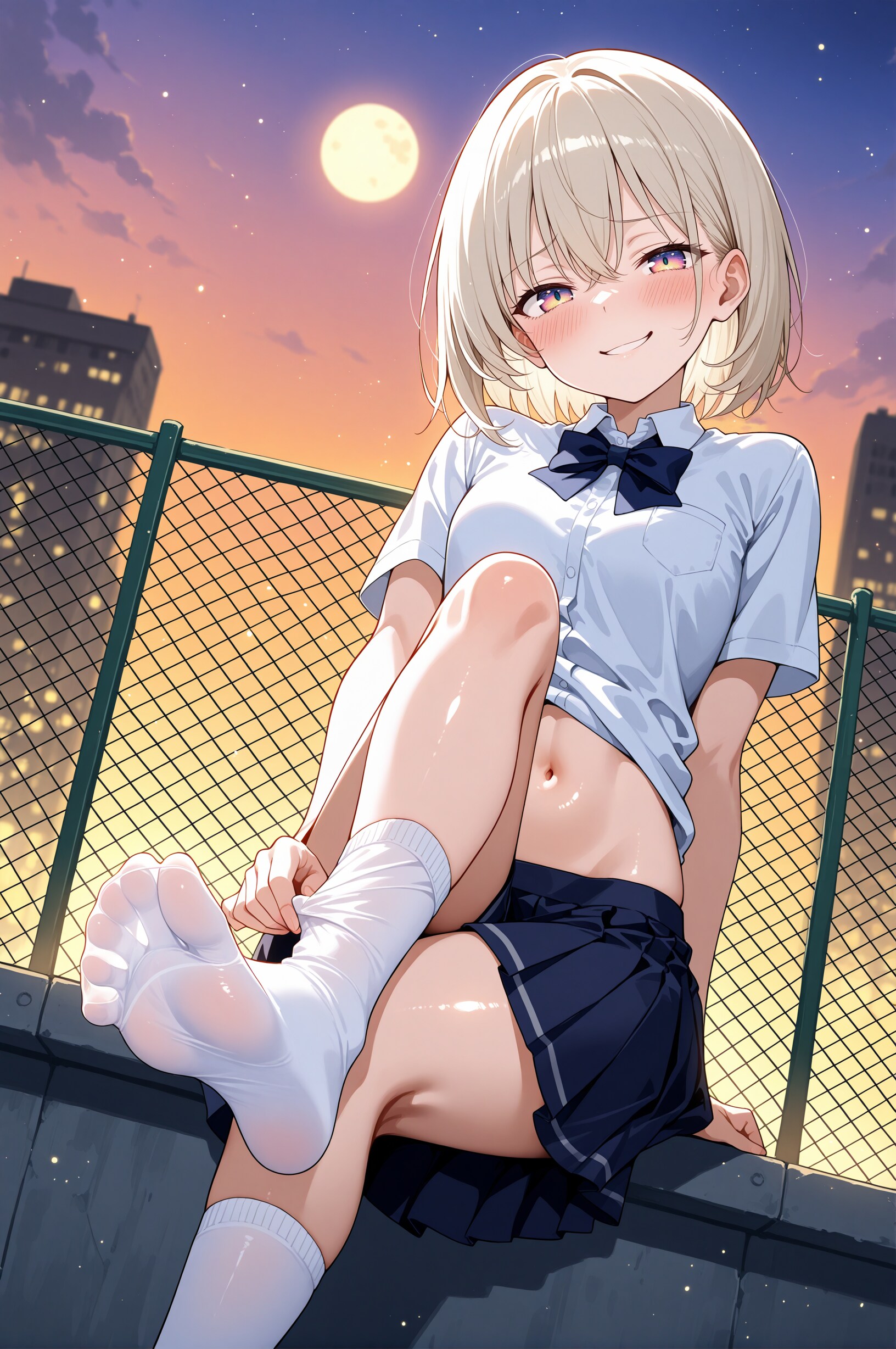 【今日の腹筋】夕暮れの屋上で