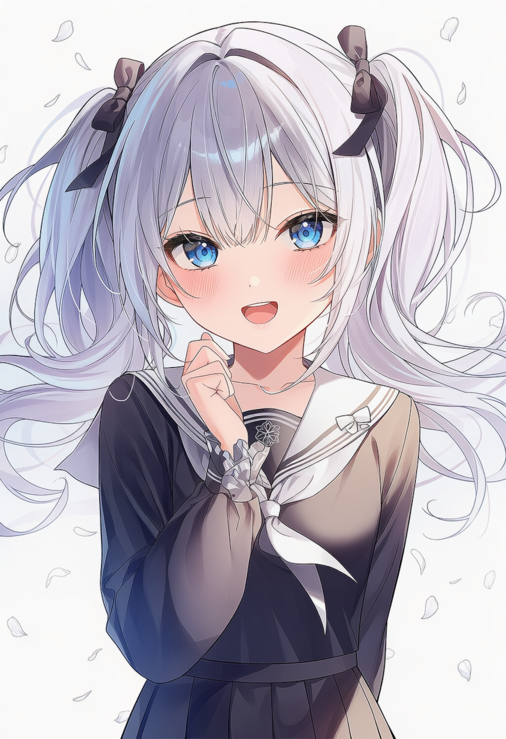 ユイは銀髪ツインテール!